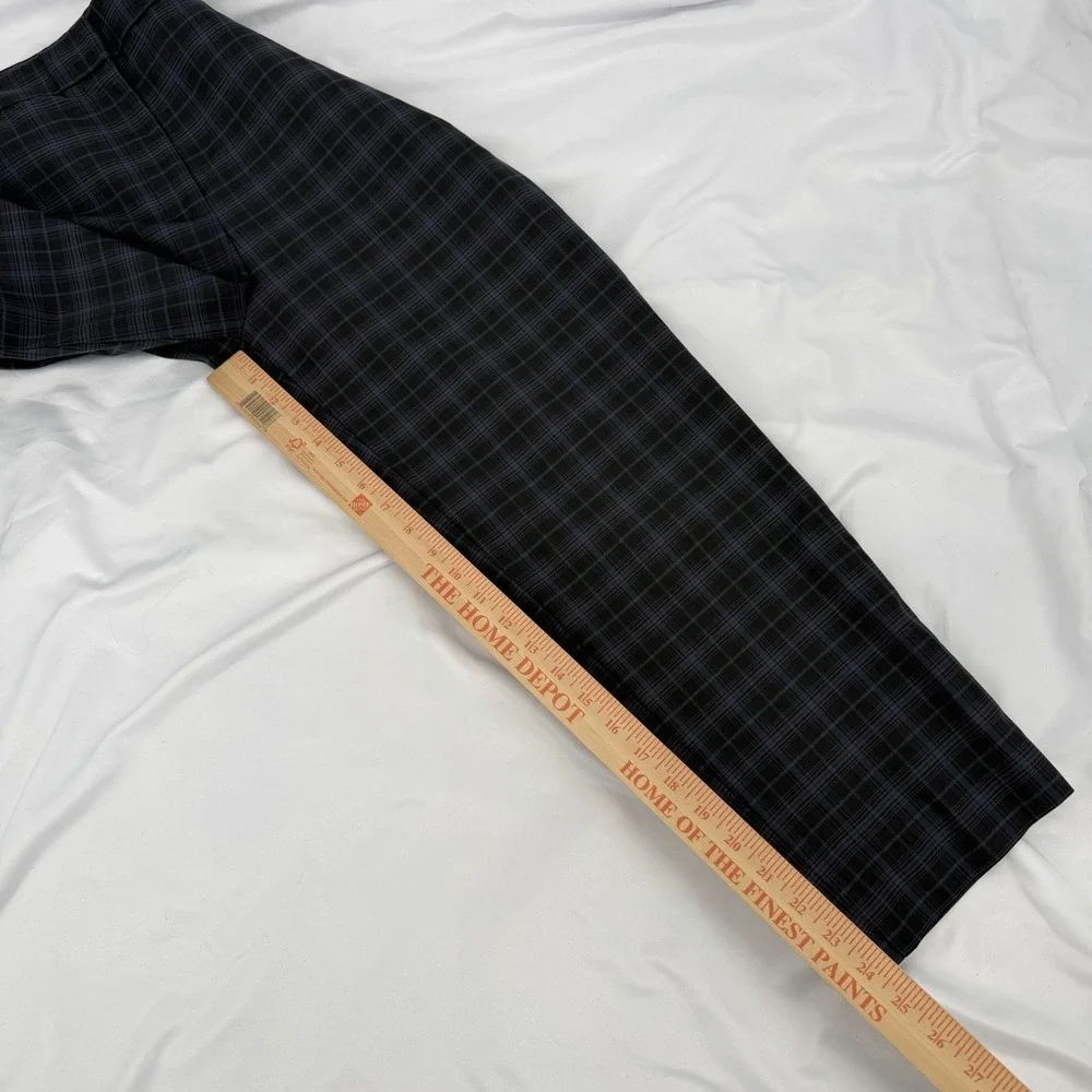Tibi Sz 4 Plaid Taylor Pants Straight Leg Ankle Trouser Office Career Wool Blend